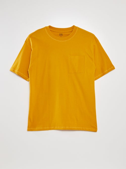 T-shirt lisa de corte largo - Kiabi