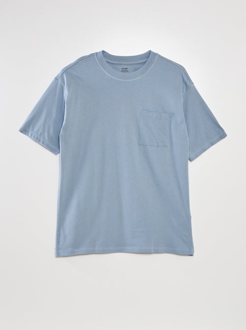 T-shirt lisa de corte largo - Kiabi