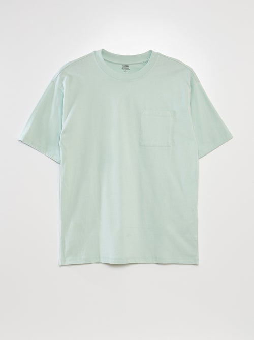 T-shirt lisa de corte largo - Kiabi