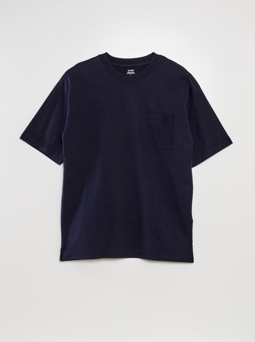 T-shirt lisa de corte largo - Kiabi