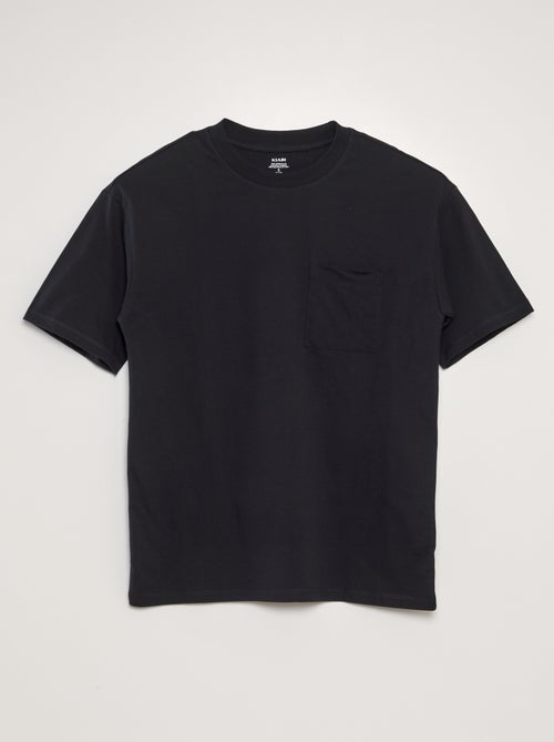 T-shirt lisa de corte largo - Kiabi