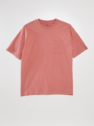 T-shirt lisa de corte largo