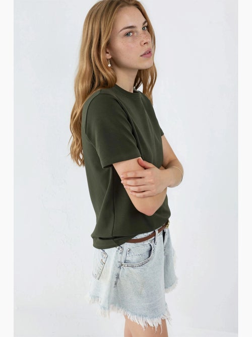T-shirt lisa de gola redonda busem - Kiabi T-shirt lisa de gola redonda busem - Kiabi
