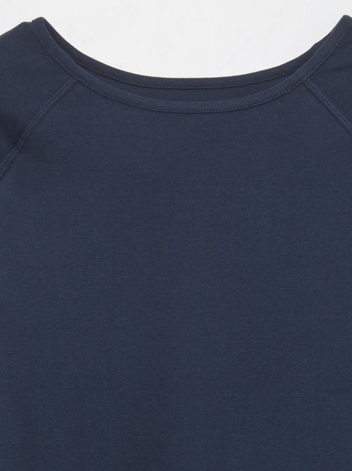 T-shirt lisa de manga comprida - So Easy - Kiabi