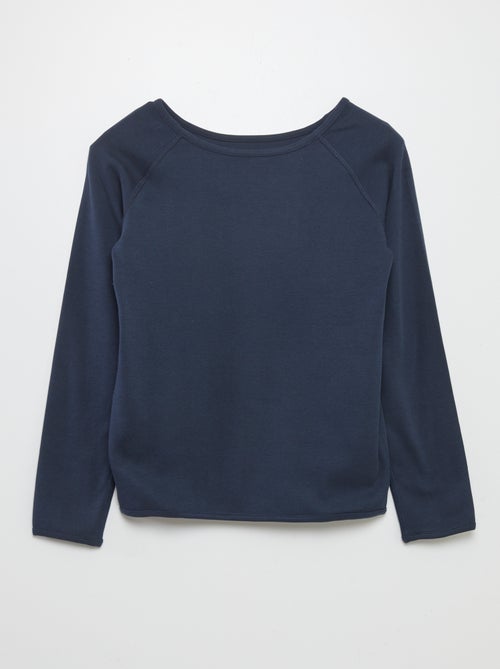 T-shirt lisa de manga comprida - So Easy - Kiabi