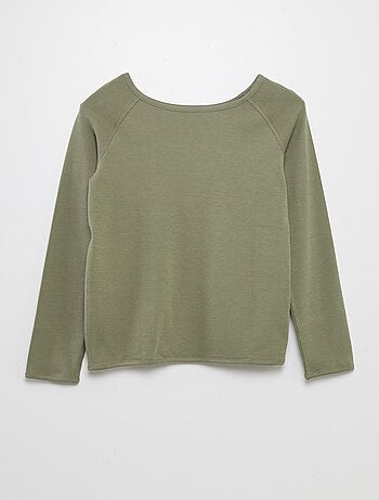 T-shirt lisa de manga comprida - So Easy