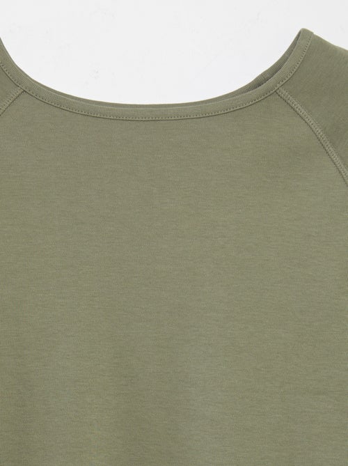 T-shirt lisa de manga comprida - So Easy - Kiabi