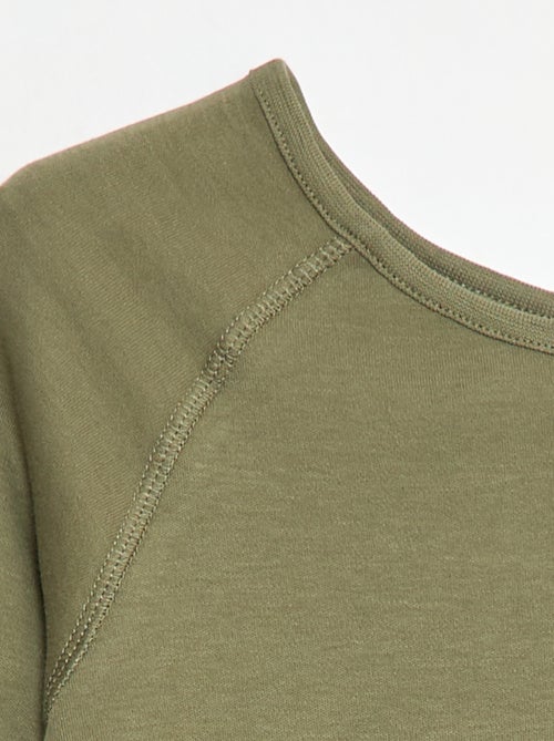 T-shirt lisa de manga comprida - So Easy - Kiabi