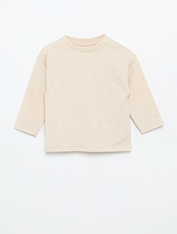 T-shirt lisa de manga comprida