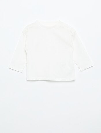 T-shirt lisa de manga comprida