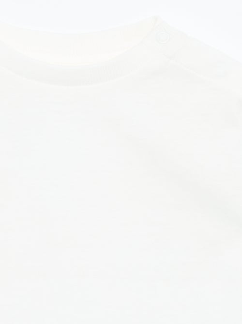 T-shirt lisa de manga comprida - Kiabi