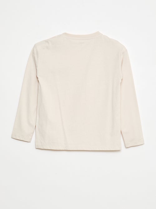 T-shirt lisa de manga comprida com bolso no peito - coleção fácil de vestir - Kiabi T-shirt lisa de manga comprida com bolso no peito - coleção fácil de vestir - Kiabi