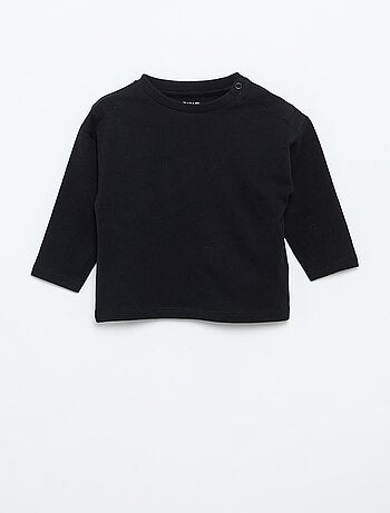 T-shirt lisa de manga comprida