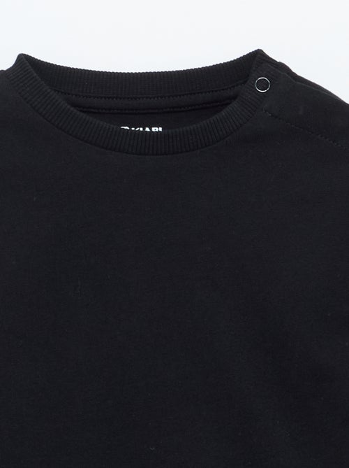 T-shirt lisa de manga comprida - Kiabi