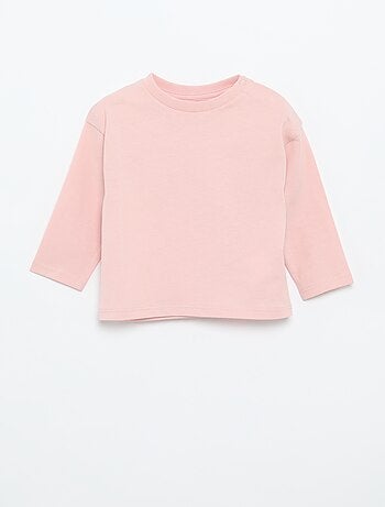 T-shirt lisa de manga comprida