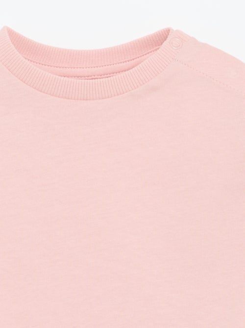 T-shirt lisa de manga comprida - Kiabi