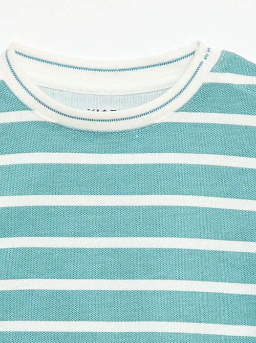 T-shirt lisa de manga curta em algodão - Kiabi