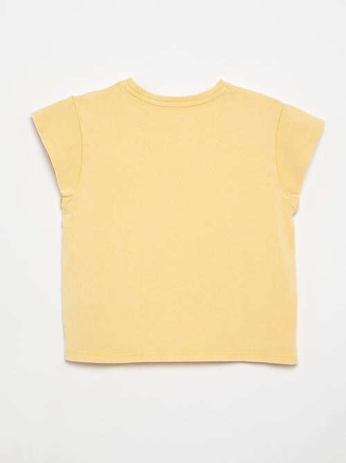 T-shirt lisa de mangas extra-curtas - Kiabi