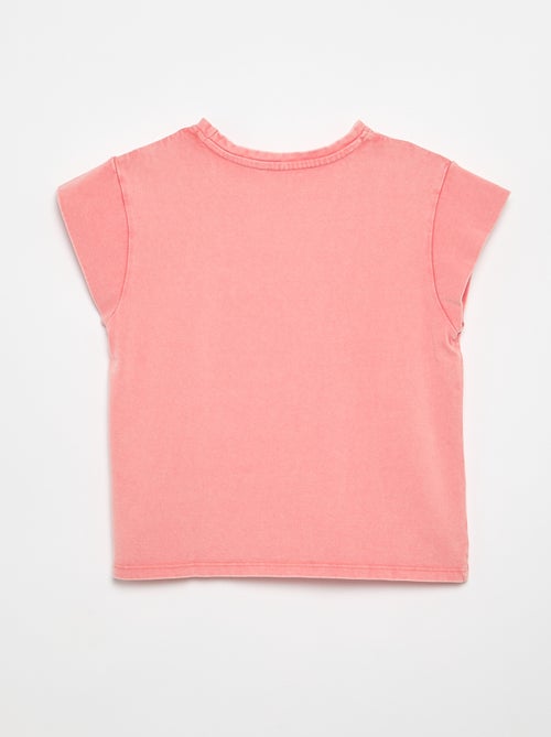 T-shirt lisa de mangas extra-curtas - Kiabi