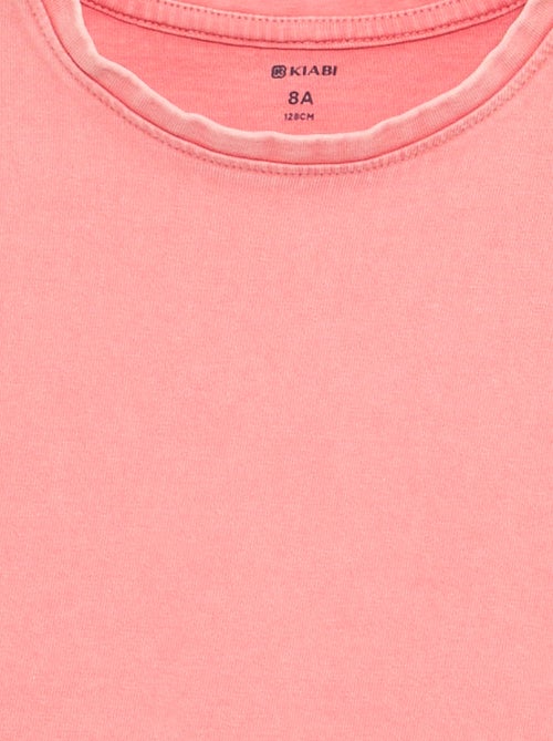 T-shirt lisa de mangas extra-curtas - Kiabi