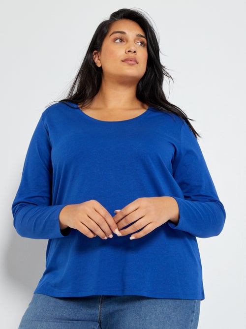 T-shirt lisa em algodão - Kiabi