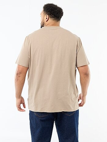 T-shirt lisa em jersey de gola redonda para homem