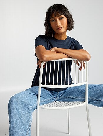 T-shirt lisa em malha jersey