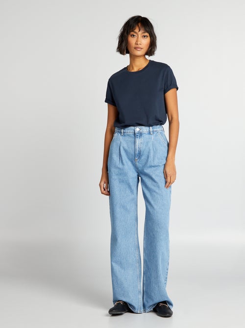 T-shirt lisa em malha jersey - Kiabi