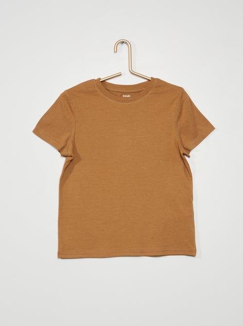 T-shirt lisa em malha jersey - Kiabi