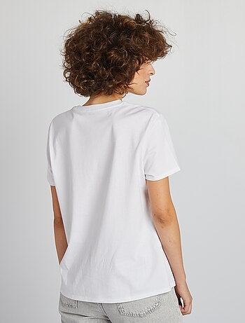 T-shirt lisa em malha jersey