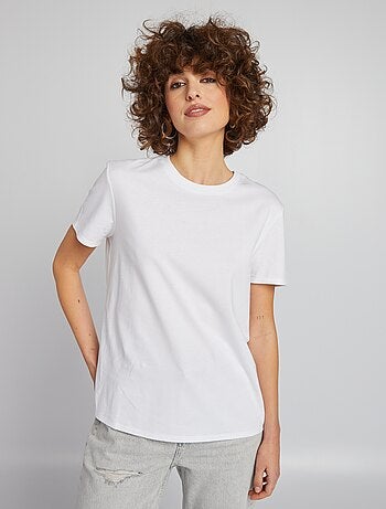 T-shirt lisa em malha jersey