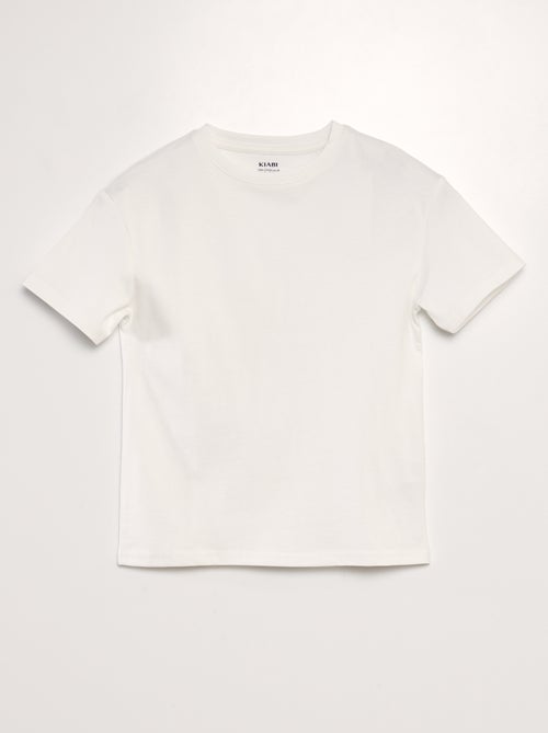 T-shirt lisa em malha jersey grossa - Tough Cotton¿ - Kiabi