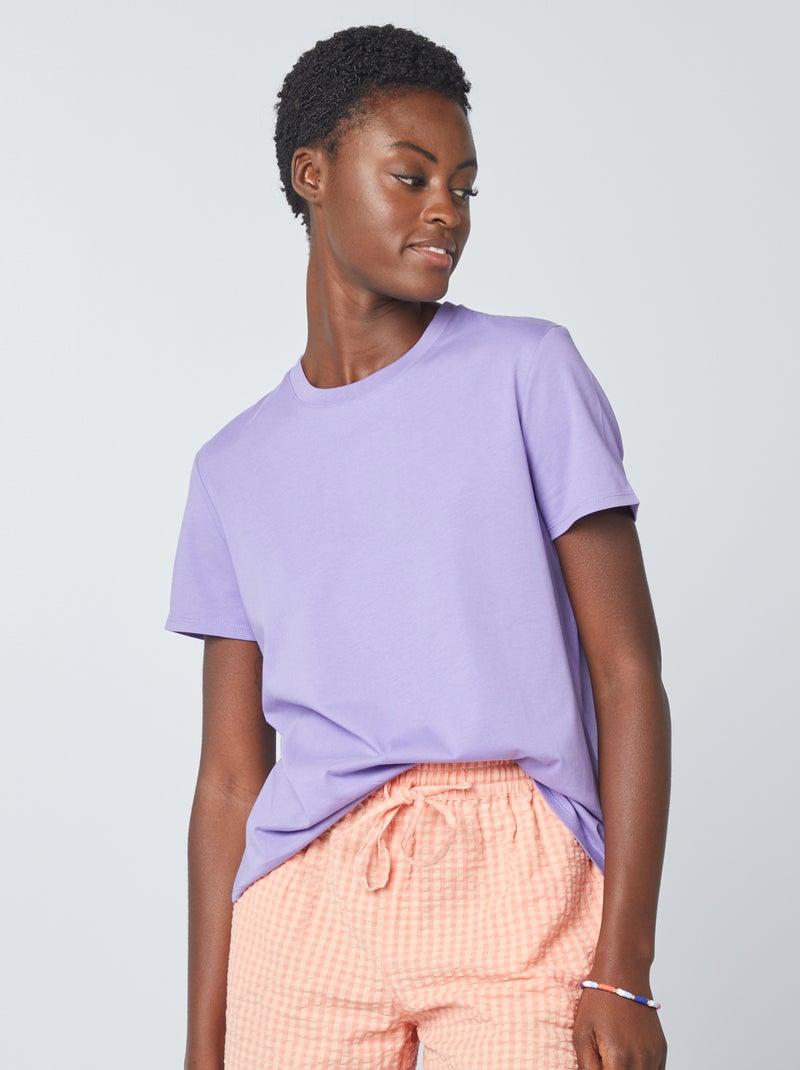 T-shirt lisa em malha jersey VIOLETA - Kiabi