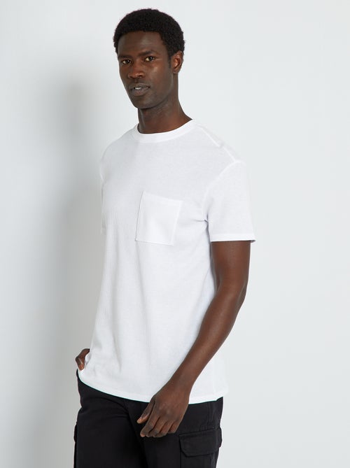 T-shirt lisa em ninho de abelha - Kiabi