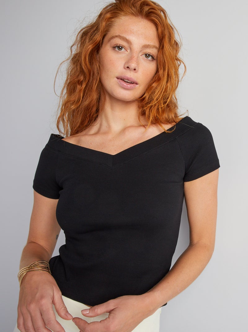 T-shirt lisa Preto - Kiabi