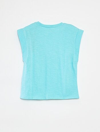 T-shirt lisa sem mangas