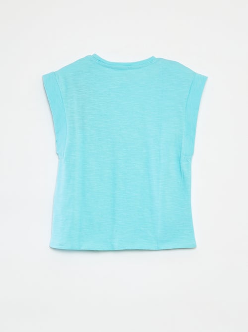 T-shirt lisa sem mangas - Kiabi