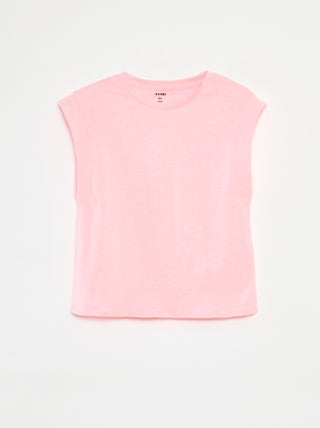 T-shirt lisa sem mangas