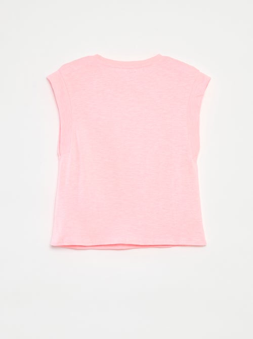 T-shirt lisa sem mangas - Kiabi