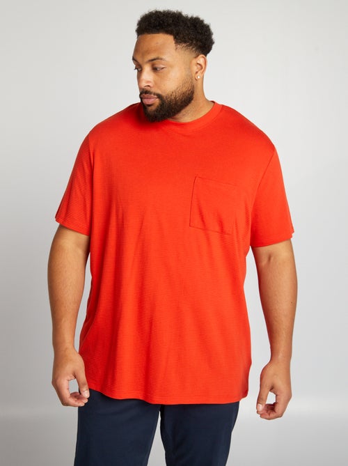 T-shirt lisa texturada - Kiabi