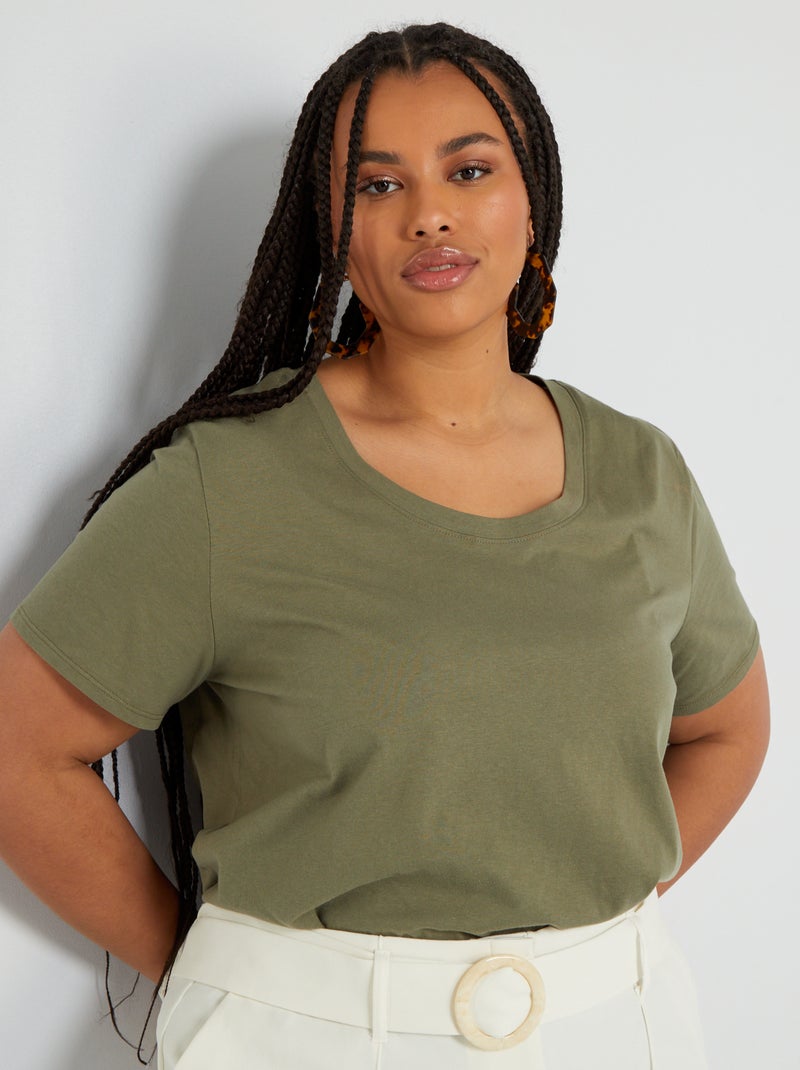 T-shirt lisa Verde Lichene - Kiabi