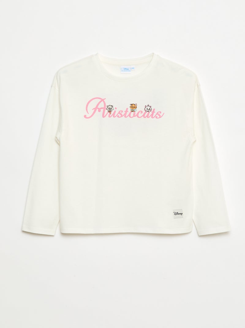 T-shirt liso 'Aristogatos' 'Disney' Branco - Kiabi