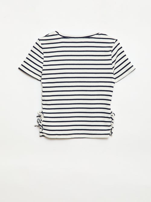 T-shirt liso com nós fantasia - Kiabi