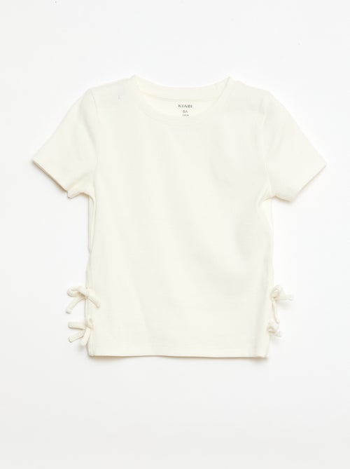 T-shirt liso com nós fantasia - Kiabi