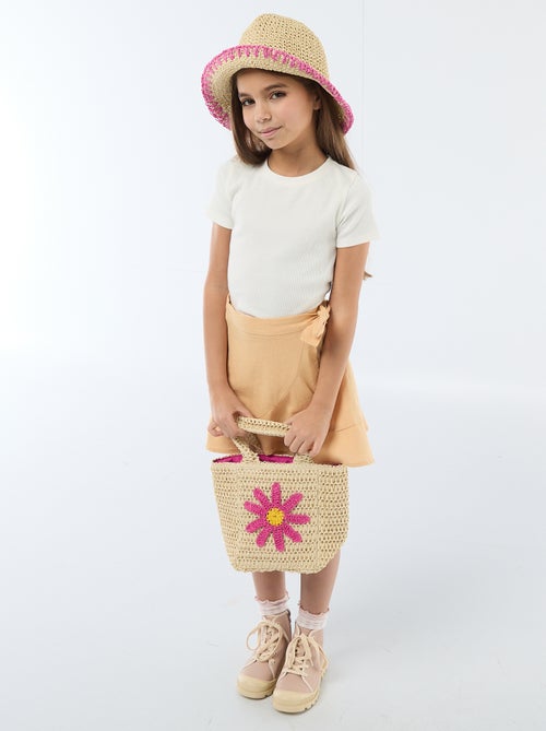 T-shirt liso com nós fantasia - Kiabi