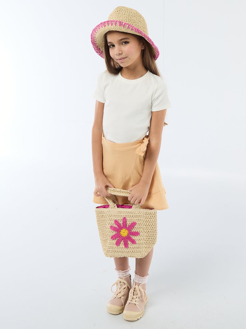T-shirt liso com nós fantasia Branco - Kiabi