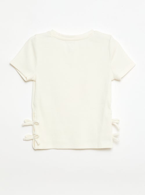 T-shirt liso com nós fantasia - Kiabi