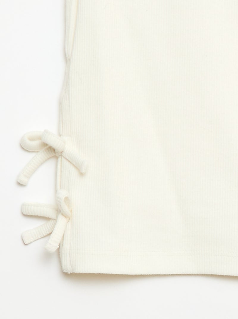 T-shirt liso com nós fantasia Branco - Kiabi