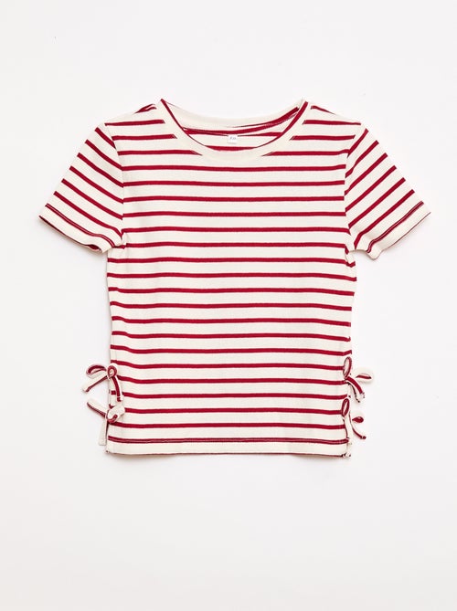 T-shirt liso com nós fantasia - Kiabi