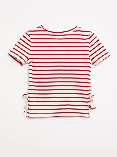 T-shirt liso com nós fantasia - Kiabi